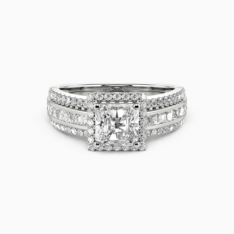 "Like Your Love" Asscher Cut Halo Engagement Ring