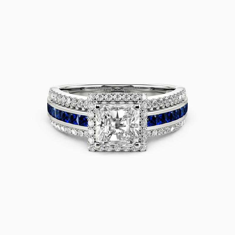 "Like Your Love" Radiant Cut Halo Engagement Ring
