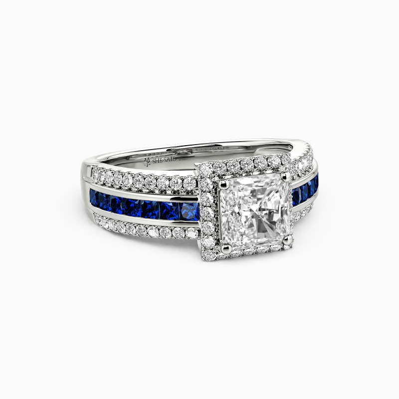 "Like Your Love" Radiant Cut Halo Engagement Ring