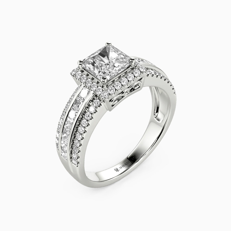 "Like Your Love" Asscher Cut Halo Engagement Ring