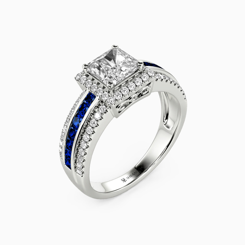 "Like Your Love" Radiant Cut Halo Engagement Ring