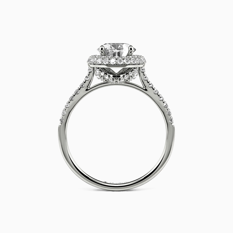 "You Are the One" Round Cut Halo Engagement Ring
