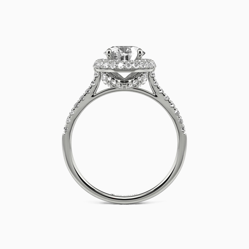 "You Are the One" Round Cut Halo Engagement Ring