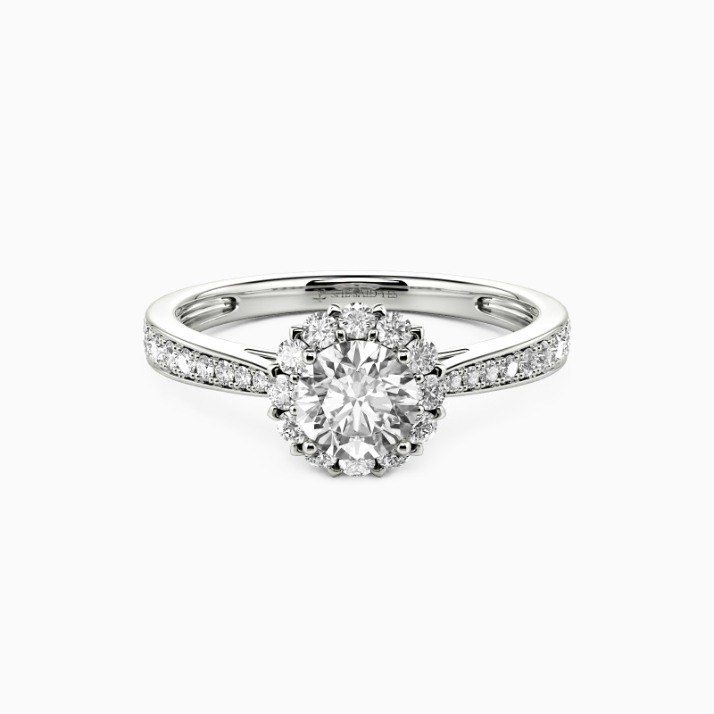 "You Are My Everything" Round Cut Cluster Halo Engagement Ring