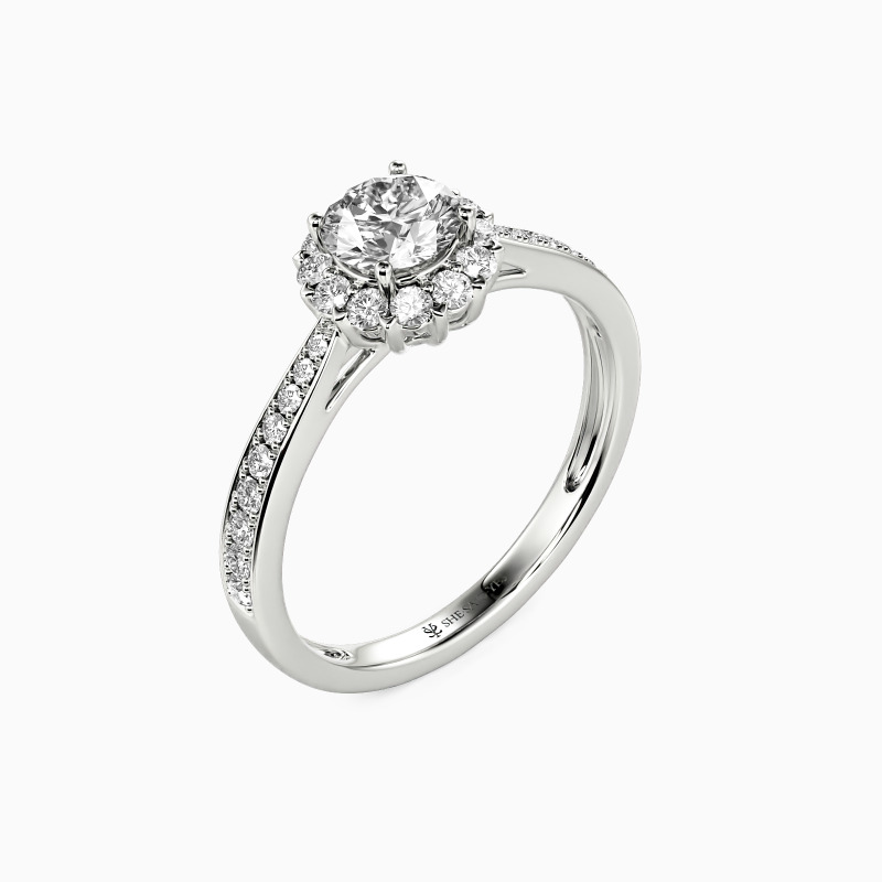 "You Are My Everything" Round Cut Halo Engagement Ring