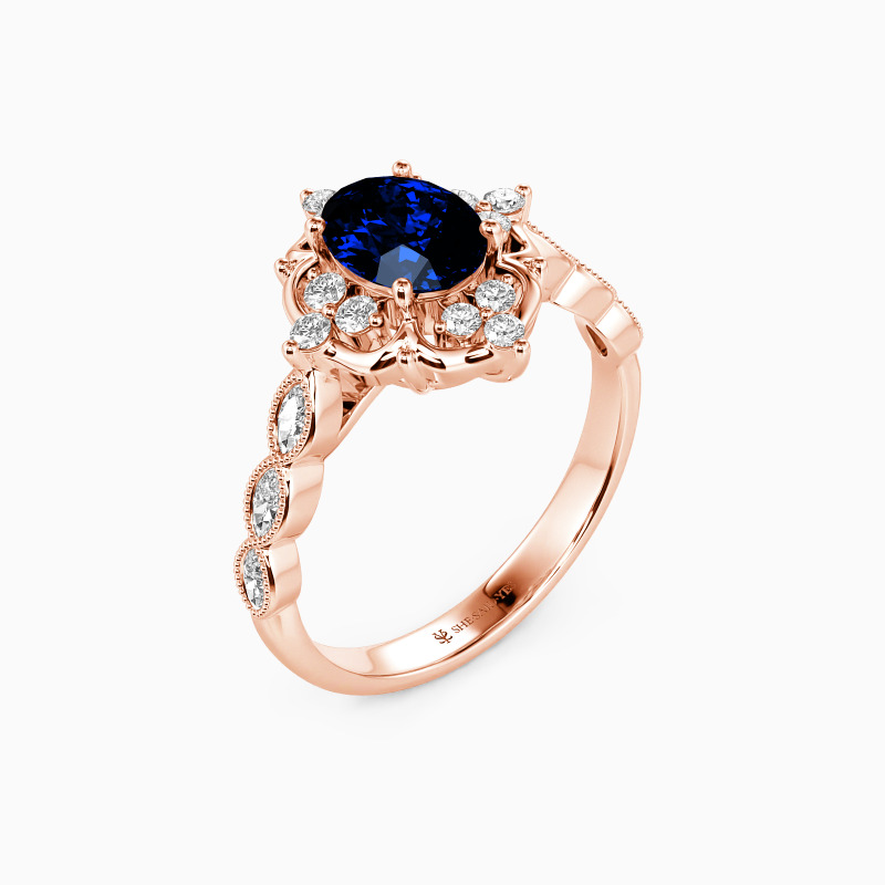 "My Aromatic World" Oval Cut Halo Engagement Ring