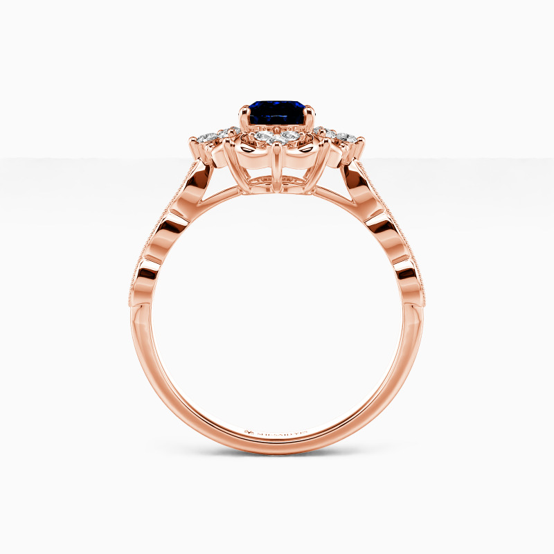 "My Aromatic World" Oval Cut Halo Engagement Ring