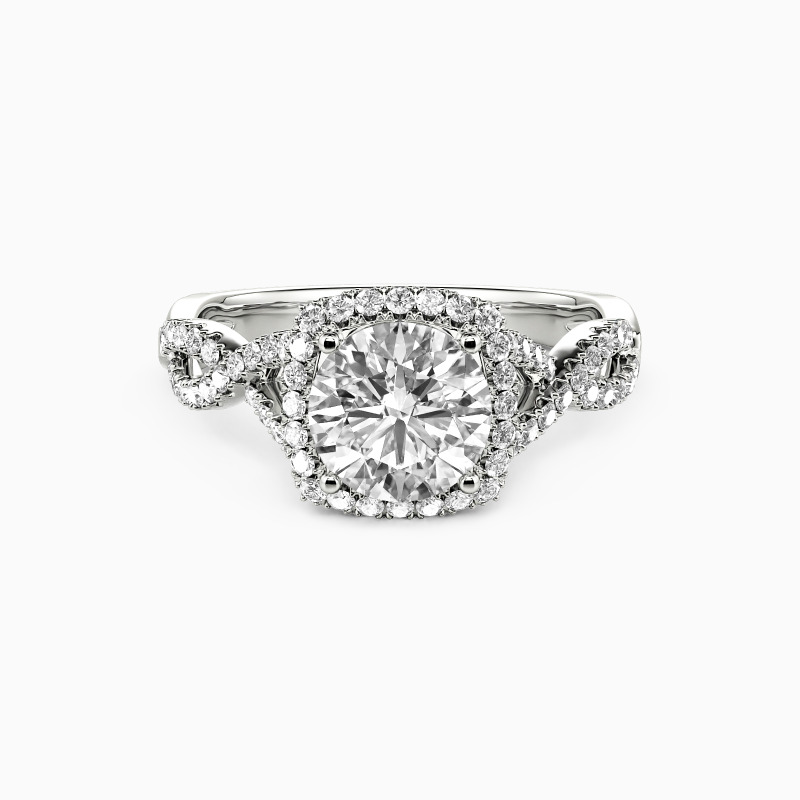 "To The Best Of You" Round Cut Halo Engagement Ring