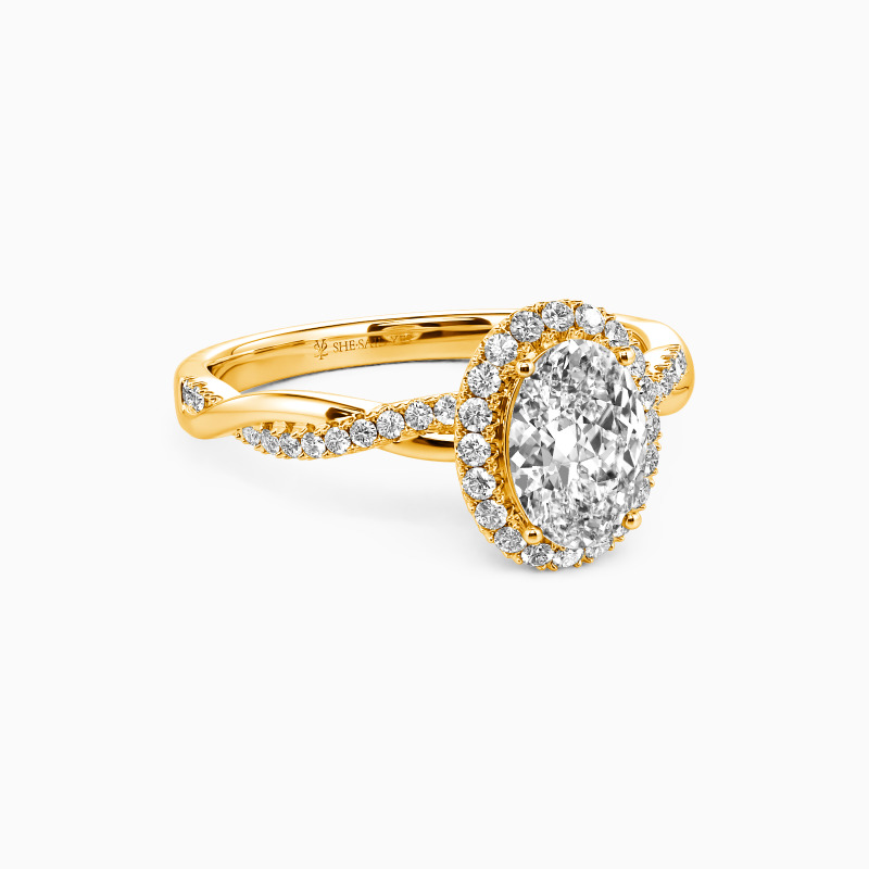 "The Forever Moment" Oval Cut Halo Engagement Ring