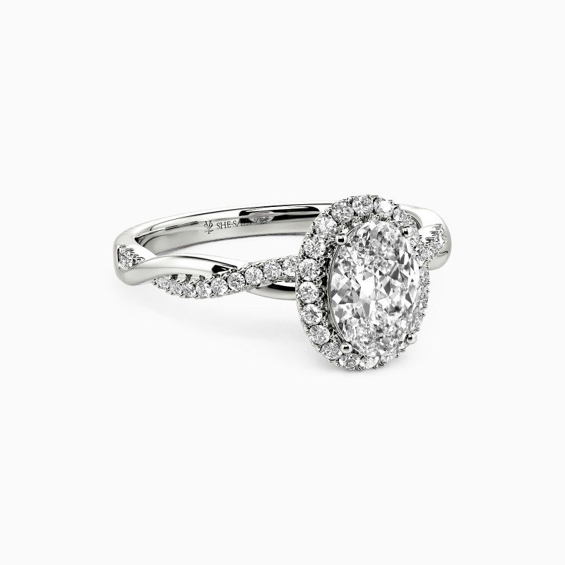 "The Forever Moment" Oval Cut Halo Engagement Ring