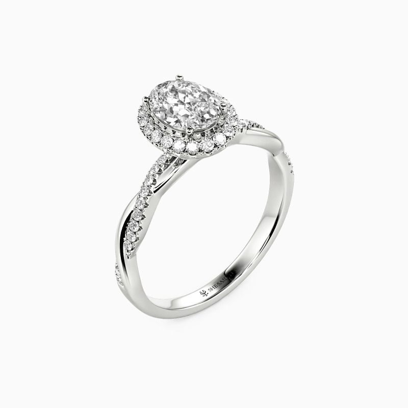 "The Forever Moment" Oval Cut Halo Engagement Ring
