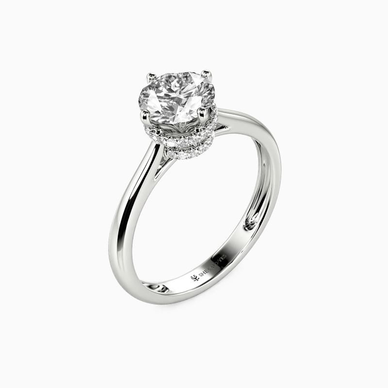 "Love & Be Loved" Round Cut Halo Engagement Ring
