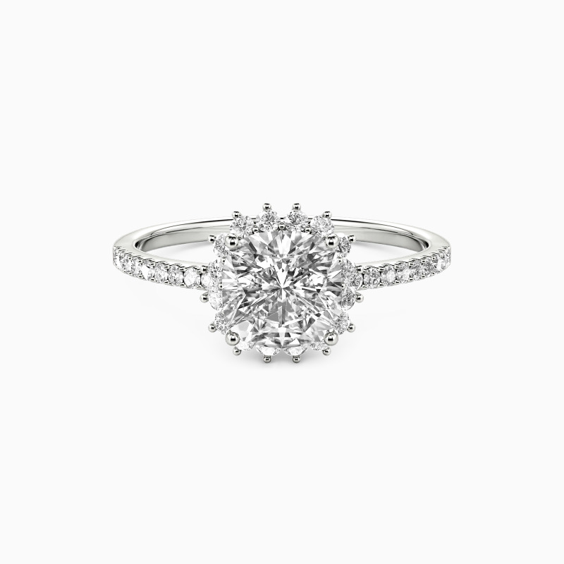 "We Are the Stars" Cushion Cut Halo Engagement Ring