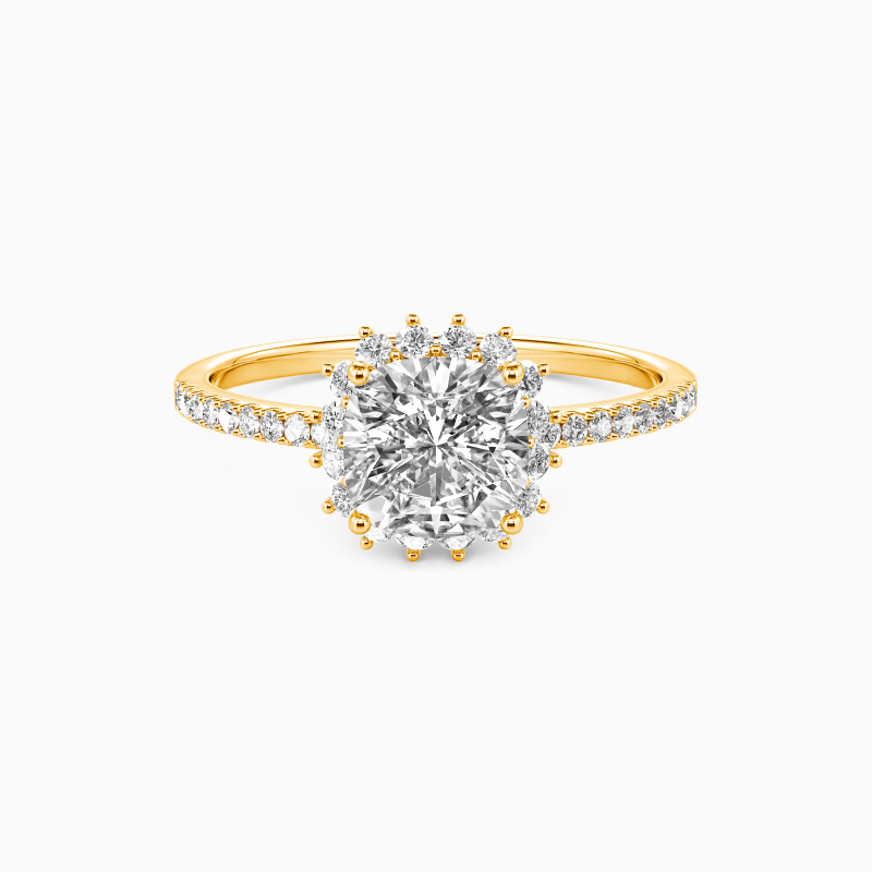 "We Are The Stars" Cushion Cut Halo Engagement Ring