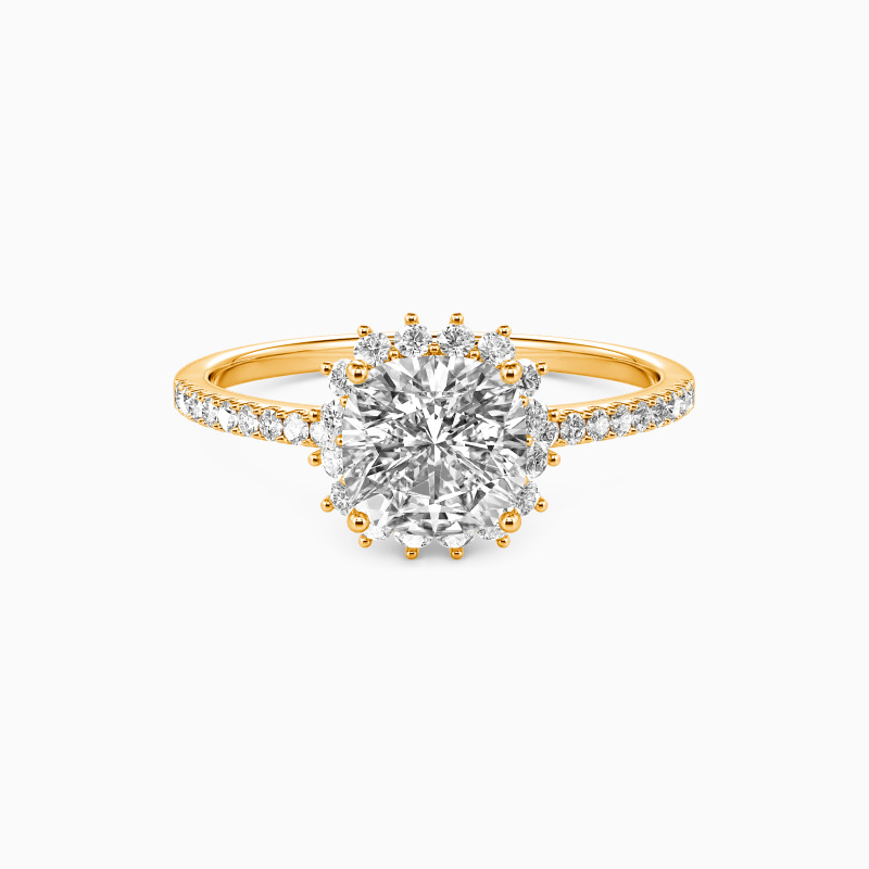 "We Are The Stars" Cushion Cut Halo Engagement Ring