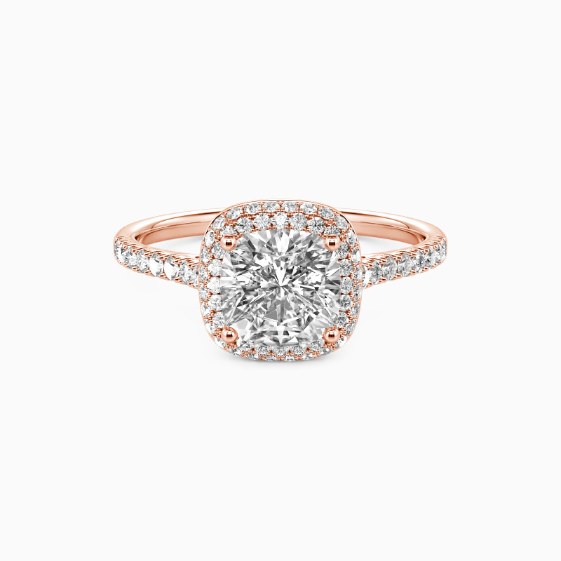 "Never Tear Us Apart" Cushion Cut Halo Engagement Ring