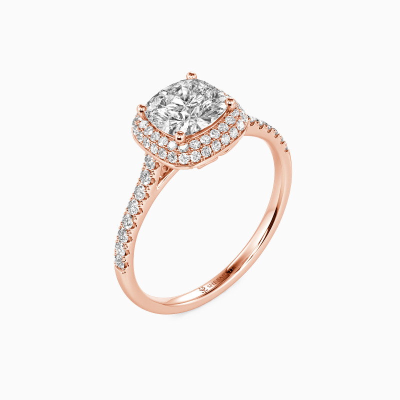 "Never Tear Us Apart" Cushion Cut Halo Engagement Ring
