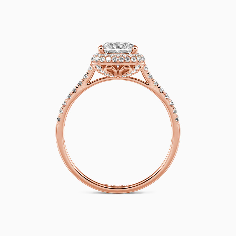 "Never Tear Us Apart" Cushion Cut Halo Engagement Ring