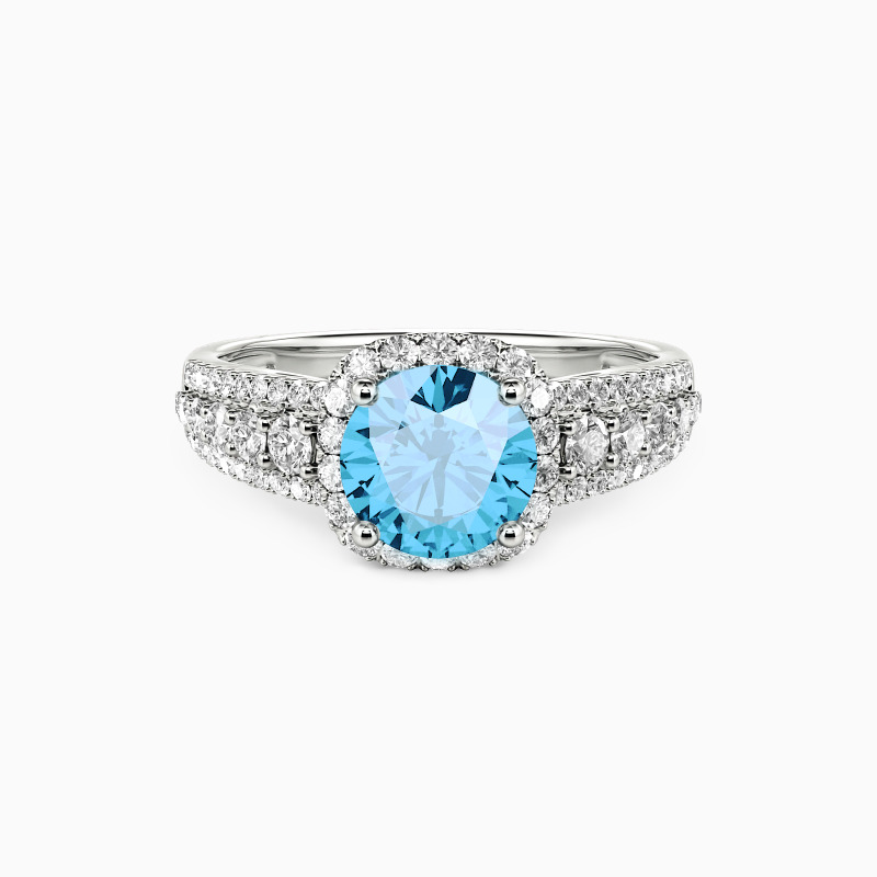 「愛情の暗号」1.0ct ダイヤ 指輪 ラウンドブリリアントカット ヘイロー 婚約指輪