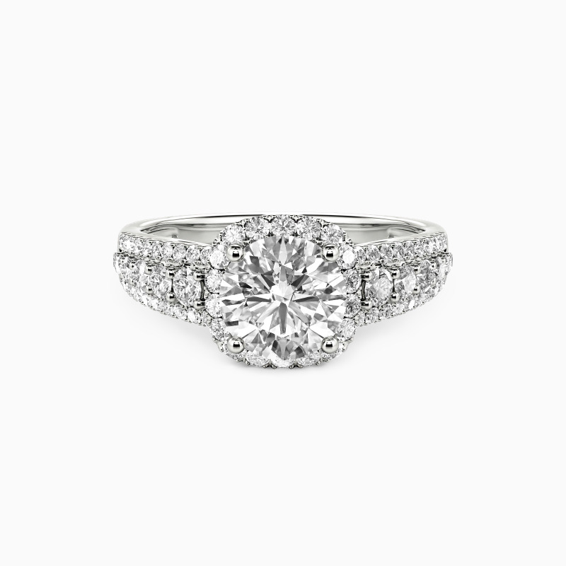 「愛情の暗号」1.0ct ダイヤ 指輪 ラウンドブリリアントカット ヘイロー 婚約指輪