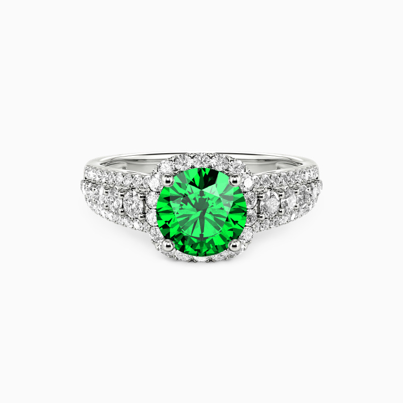 「愛情の暗号」1.0ct ダイヤ 指輪 ラウンドブリリアントカット ヘイロー 婚約指輪