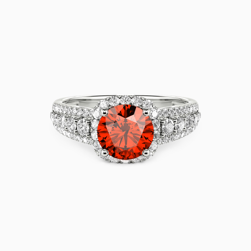 「愛情の暗号」1.0ct ダイヤ 指輪 ラウンドブリリアントカット ヘイロー 婚約指輪