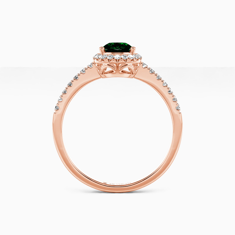 "With You by My Side" 2ct Pear Cut Halo Engagement Ring