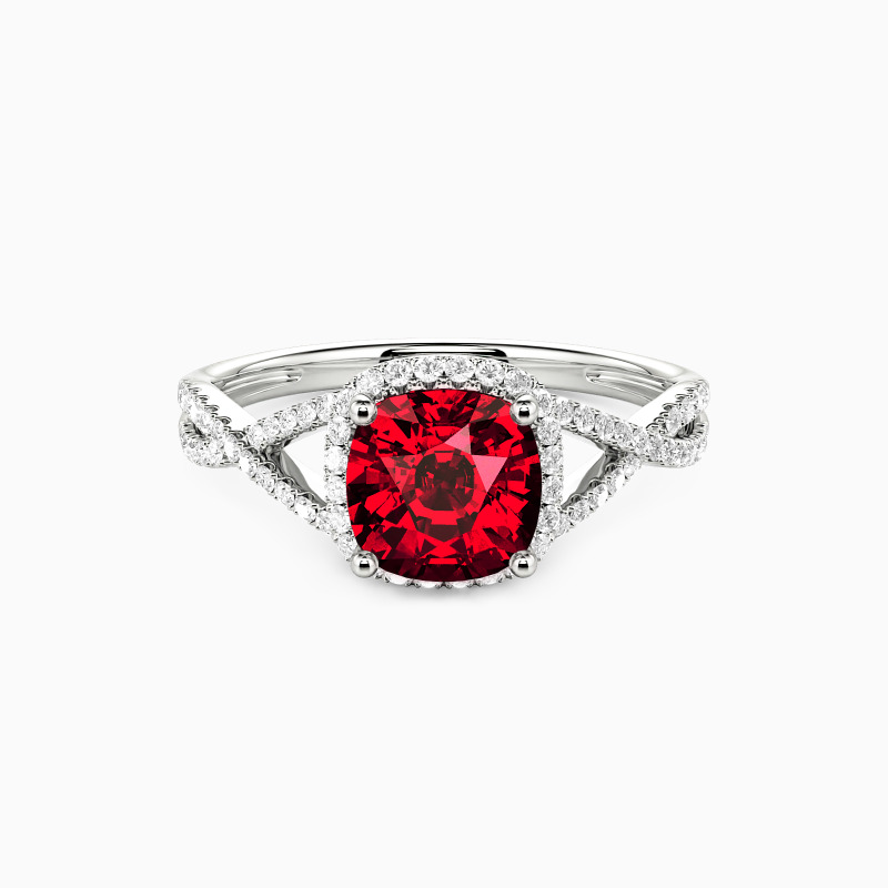 "You Matter to Me" 1ct Cushion Cut Halo Engagement Ring