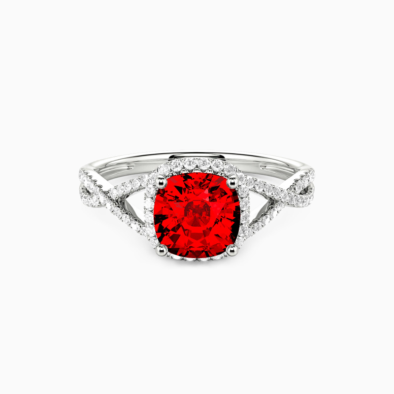 "You Matter to Me" 1ct Cushion Cut Halo Engagement Ring