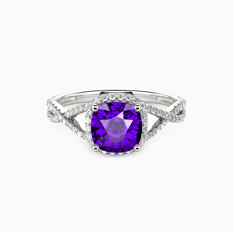 "You Matter to Me" 1ct Cushion Cut Halo Engagement Ring