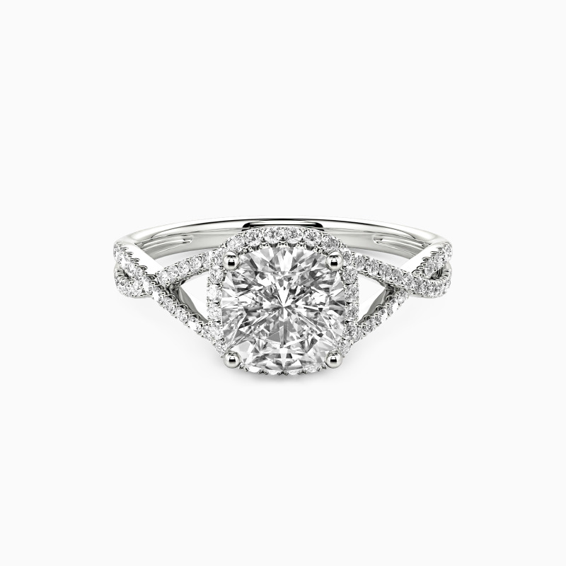 "You Matter To Me" Cushion Cut Halo Engagement Ring