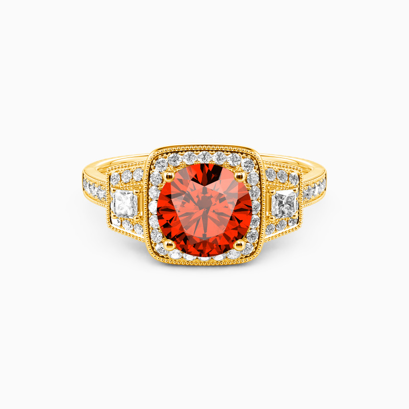 "An Artist’s Monologue" Round Cut Halo Engagement Ring
