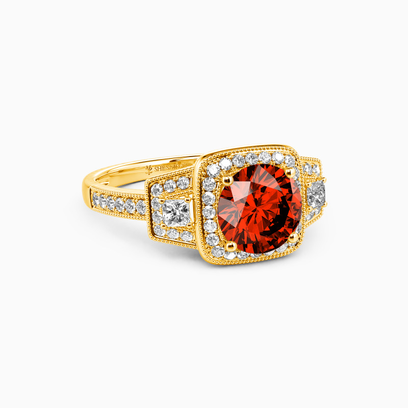 "An Artist’s Monologue" Round Cut Halo Engagement Ring
