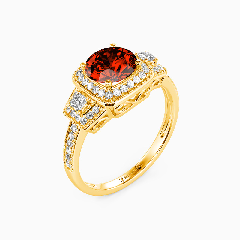 "An Artist’s Monologue" Round Cut Halo Engagement Ring