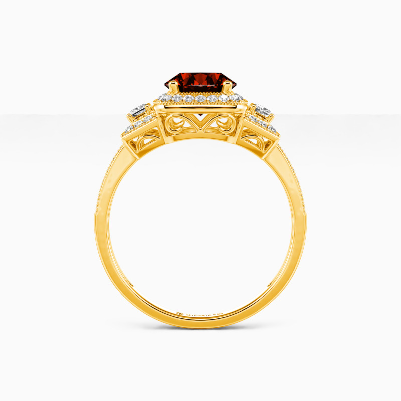 "An Artist’s Monologue" Round Cut Halo Engagement Ring
