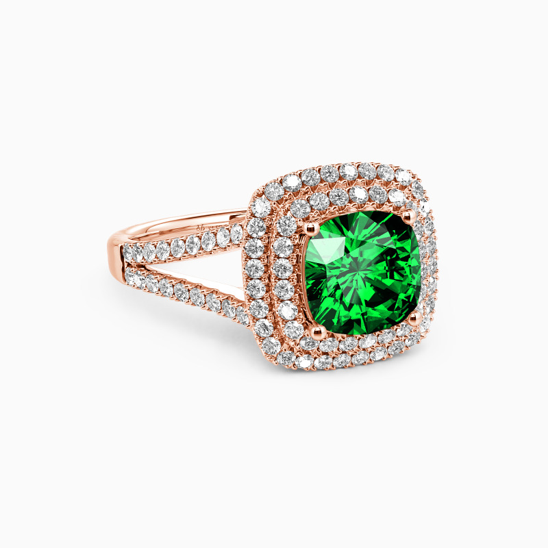 "Come Closer To Me" Cushion Cut Halo Engagement Ring