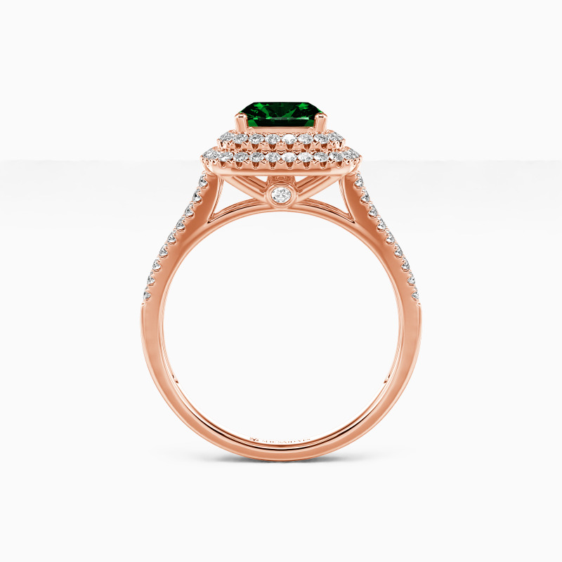 "Come Closer To Me" Cushion Cut Halo Engagement Ring