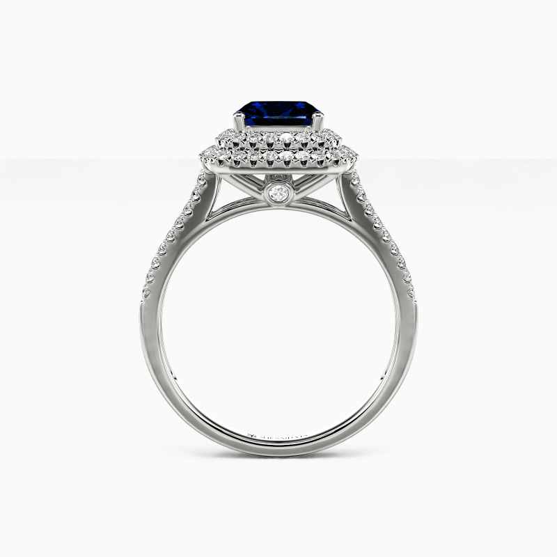 "Come Closer To Me" Cushion Cut Halo Engagement Ring