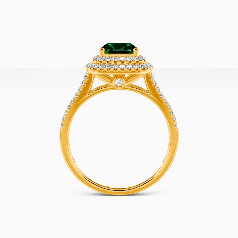 "Come Closer To Me" Cushion Cut Halo Engagement Ring