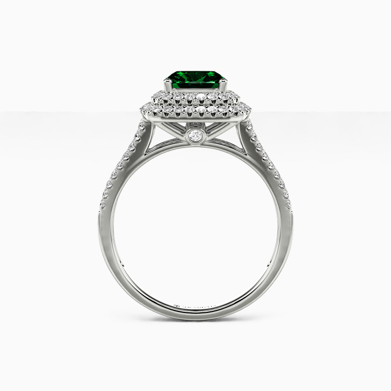"Come Closer To Me" Cushion Cut Halo Engagement Ring