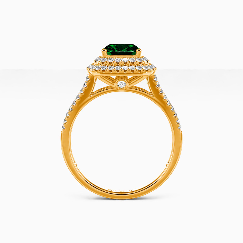 "Come Closer To Me" Cushion Cut Halo Engagement Ring