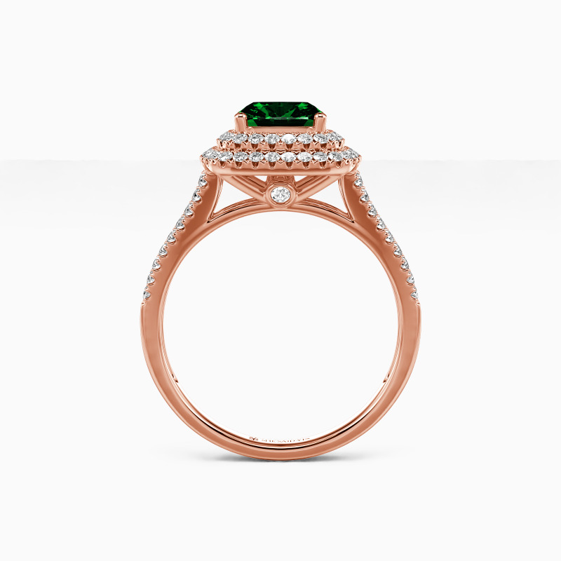"Come Closer To Me" Cushion Cut Halo Engagement Ring