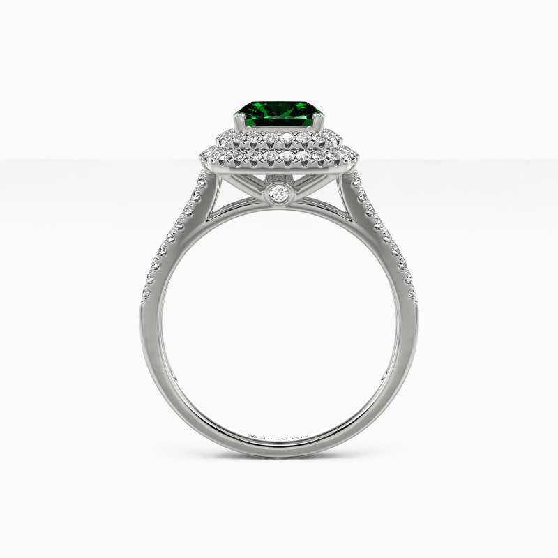 "Come Closer To Me" Cushion Cut Halo Engagement Ring