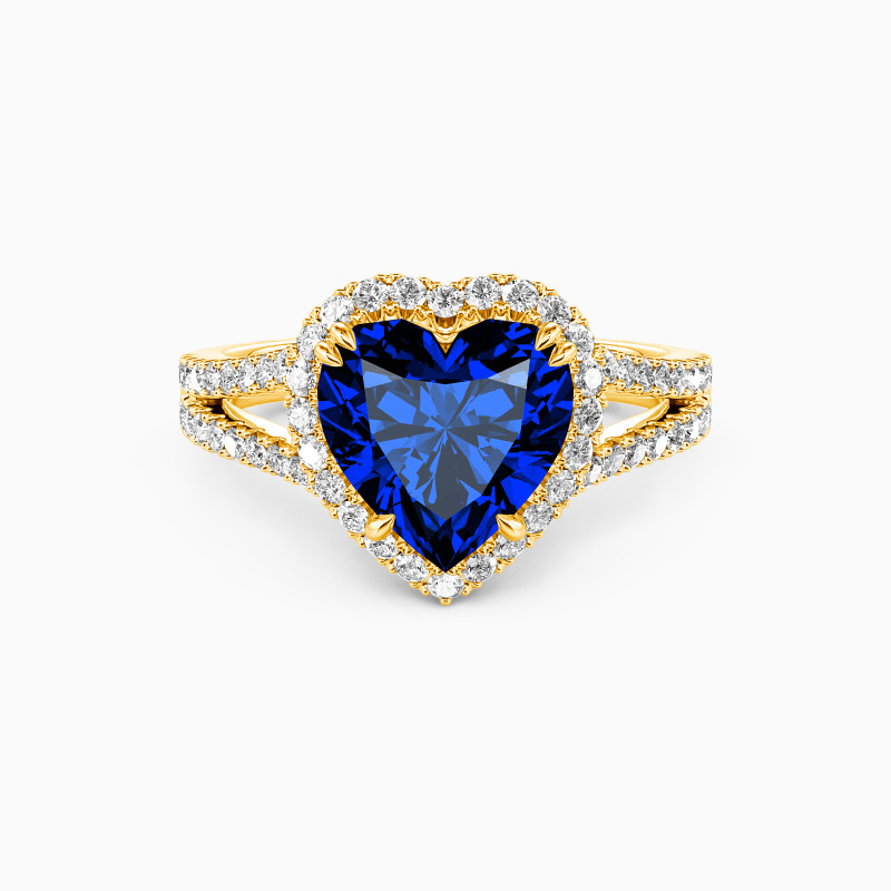 "Heart and Soul" 1ct Heart Cut Halo Engagement Ring