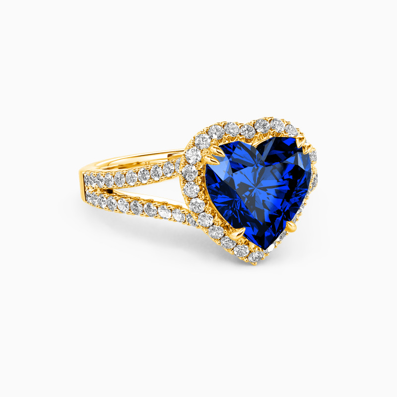 "Heart and Soul" 1ct Heart Cut Halo Engagement Ring