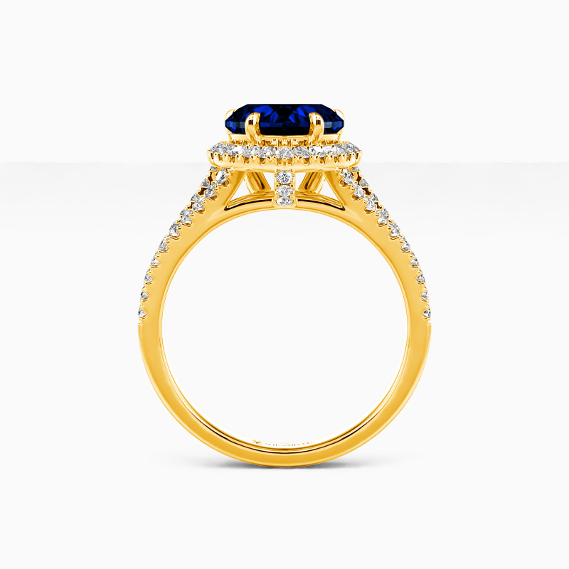 "Heart and Soul" 1ct Heart Cut Halo Engagement Ring