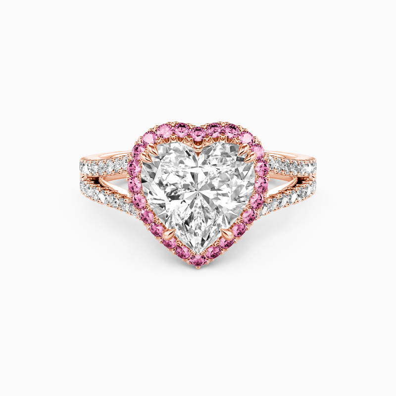 "Heart and Soul" 1.5ct Heart Cut Halo Engagement Ring