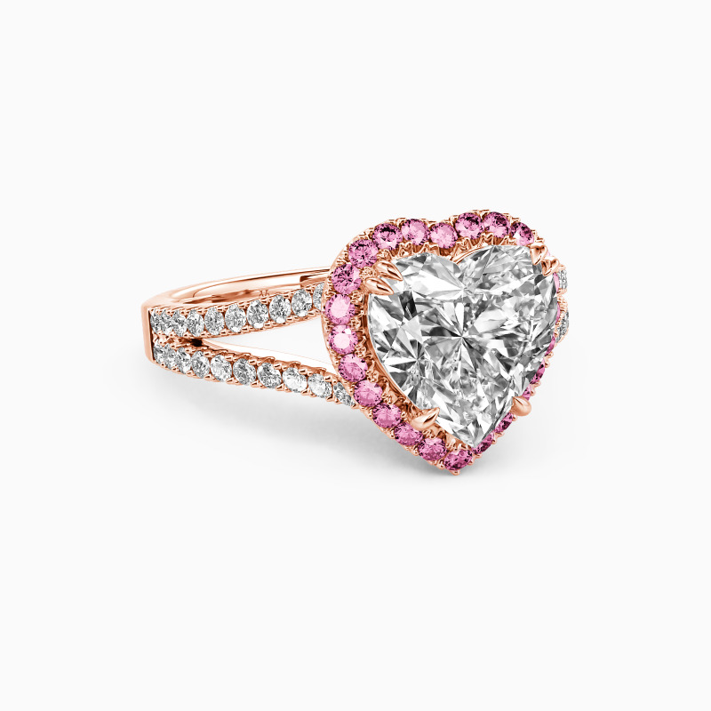 "Heart and Soul" 1.5ct Heart Cut Halo Engagement Ring
