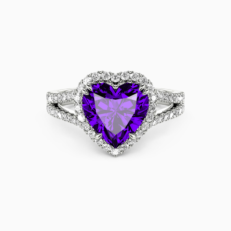 "Heart and Soul" 2ct Heart Cut Halo Engagement Ring