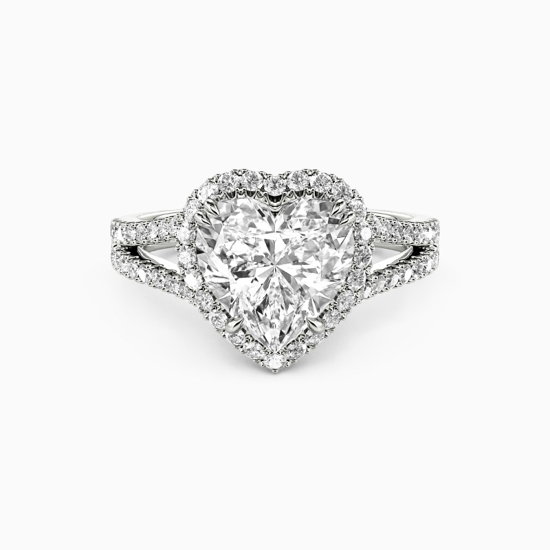 "Heart and Soul" 2ct Heart Cut Halo Engagement Ring